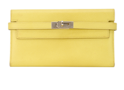 Hermes Kelly Wallet, Leather, Yellow, [Q] (2013), DB/B, 2*